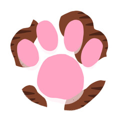 Cat Paw Cartoon illustration Brown Cat Paw Cow Cat Paw Tiger Cat Paw Tabby Cat Paw