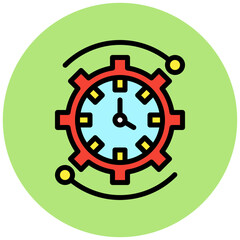 Time Management Vector Icon Design Illustration