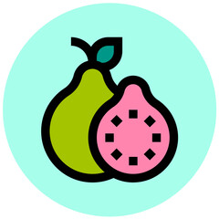 Guava Vector Icon Design Illustration