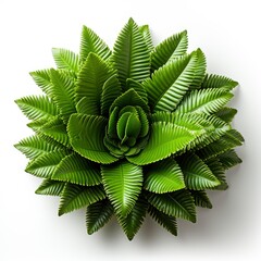 Top View Cycad Isolated White, Hd , On White Background 