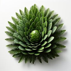 Top View Cycad Isolated White, Hd , On White Background 