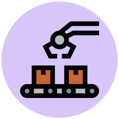 Conveyor Belt Vector Icon Design Illustration