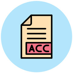 AAC Vector Icon Design Illustration