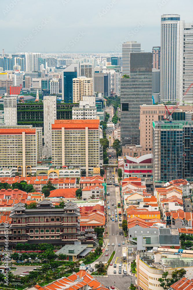 Poster singapore city skyline