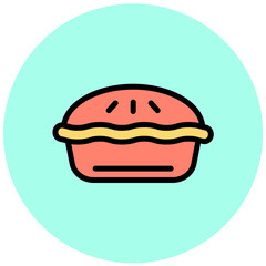 Pie Vector Icon Design Illustration