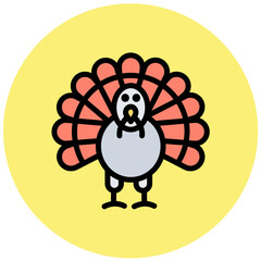 Turkey chicken Vector Icon Design Illustration