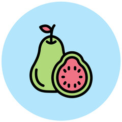 Guava Vector Icon Design Illustration