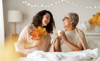mother and daughter are talking