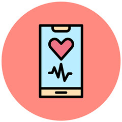 Heart Rate Vector Icon Design Illustration