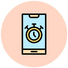 Stopwatch Vector Icon Design Illustration