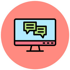 Online chat Vector Icon Design Illustration