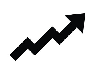 Rising arrow, business growth upscale 