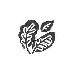 Herbs and Greens leaves vector icon