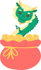 Cute chinese new year dragon