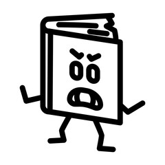 literature book character line icon vector. literature book character sign. isolated contour symbol black illustration