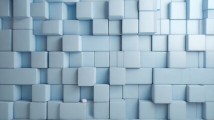 Abstract 3d rendering of blue cubes background. Futuristic background design.