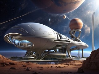 Fototapeta premium Colonizing Exoplanets: Forging Thriving Civilizations in the Depths of Deep Space Exploration's Future