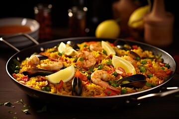 Valencian Paella: A mouthwatering paella dish filled with a combination of succulent meats, such as chicken, rabbit, and chorizo, along with a variety of fresh vegetables and aromatic spices