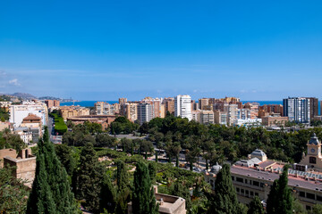 Fototapeta na wymiar Blick über die Innenstadt von Malaga