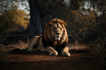 Portrait of a lion