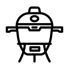 smoker meat line icon vector. smoker meat sign. isolated contour symbol black illustration