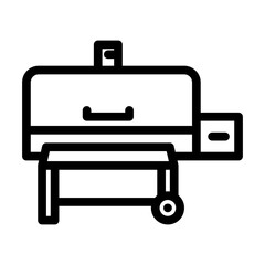 pellets smoker line icon vector. pellets smoker sign. isolated contour symbol black illustration