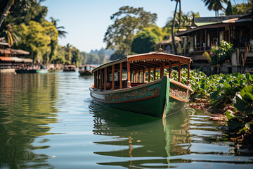 Fototapeta na wymiar boat in the river