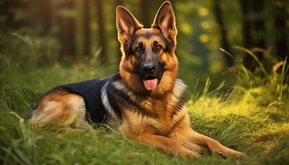 Fototapeta premium german shepherd dog