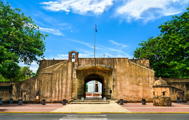 Puerta del Conde, an ancient gate in Santo Domingo, the capital of Dominican Republic