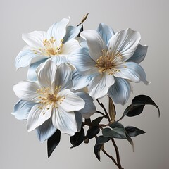 Fototapeta na wymiar Flower That Is White ,Hd, On White Background