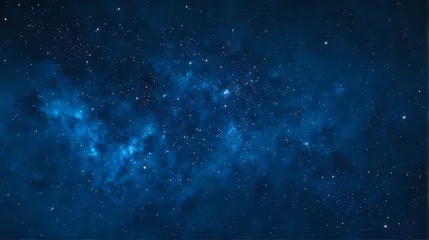 Foto op Canvas Cosmic sky full of stars space , science nebula milky way blue infinity earth solar  © Raven