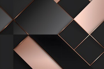 Luxury rosegold and black abstract pattern background.