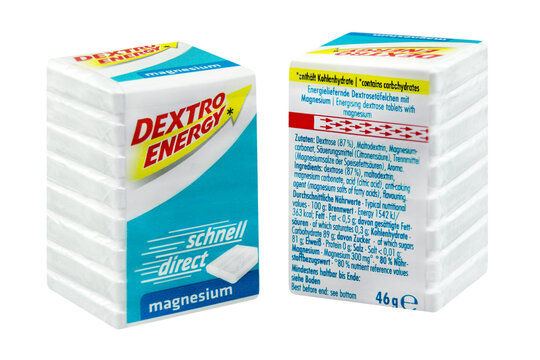 Traubenzucker Dextro Energy mit Magnesium Hintergrund transparent PNG cut out