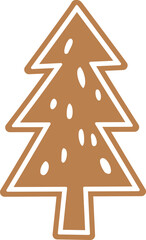 Christmas tree gingerbread cookie