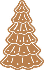 Christmas tree gingerbread cookie