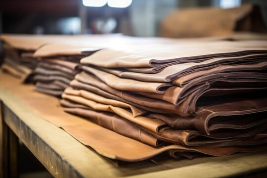 rawhide leather sheets before process
