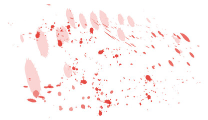Blood Red Splatter Clipart Set. Realistic Halloween blood isolated on transparent background. Blood Drops and splashes. Can be used on halloween design, medical, healthcare, flyers, banners or web