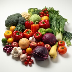 Vegetables ,Hd, On White Background