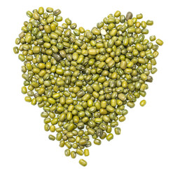 green lentils mnam on a white background.