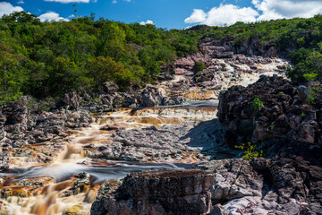 Roncador River's Red Waterfall: A Long Exposure in Chapada Diamantina