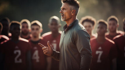 Male football coach is inspiring high school players