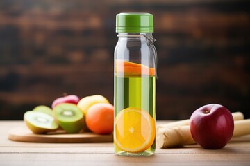 a sipper bottle filled with fresh juice