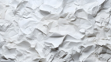 Crumbled paper background with white color and texture design