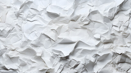 Obraz premium Crumbled paper background with white color and texture design