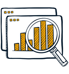 illustration of a icon trend analysis