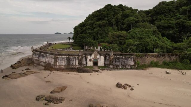 panoramic view Fort Nossa Senhora dos Prazeres, Ilha do Mel, Paranagua, Parana, Brazil