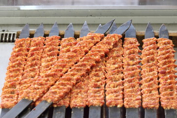 adana kebap ready for grilling