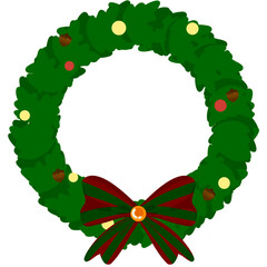 christmas wreath with holly