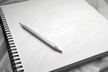 closer look at a sketchpad with a pencil illustration shot in high resolution