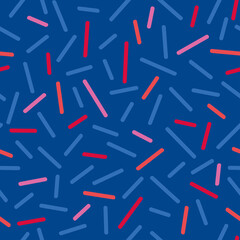 Colorful Sticks Hand Drawn Seamless Pattern Swatch. Fine Background All Over Wallpaper Design.